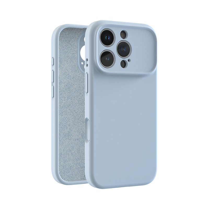 Maska za iPhone 17 Pro od tekućeg silikona – puna zaštita kamere, otporna na padove, precizni otvori, u bojama: žuta, siva, crna, antička bijela