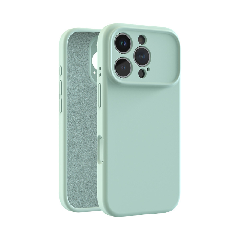 Maska za iPhone 17 Pro od tekućeg silikona – puna zaštita kamere, otporna na padove, precizni otvori, u bojama: žuta, siva, crna, antička bijela