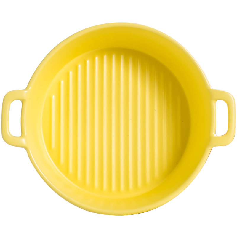 Bol de porțelan cu două mânere, rotund, compatibil cu microundele, bol versatil pentru salate și supe, în stil minimalist nordic, pentru adulți