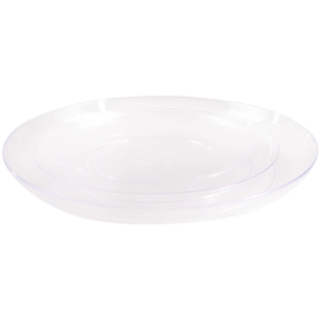 Farfurii de unică folosință din plastic dur pentru fructe și gustări, transparente ca cristal, design îngroșat, farfurii de masă, de calitate alimentară, pentru uz casnic.