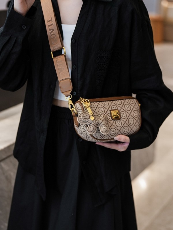 Ženska torbica u stilu sedla, 2025 novi model, vrhunski dizajn, torba preko ramena ili crossbody s širokim remenom