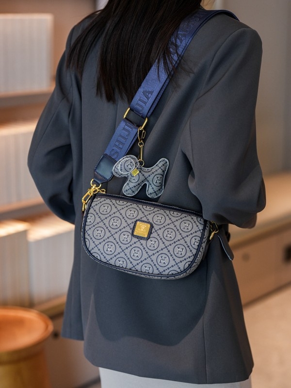 Ženska torbica u stilu sedla, 2025 novi model, vrhunski dizajn, torba preko ramena ili crossbody s širokim remenom