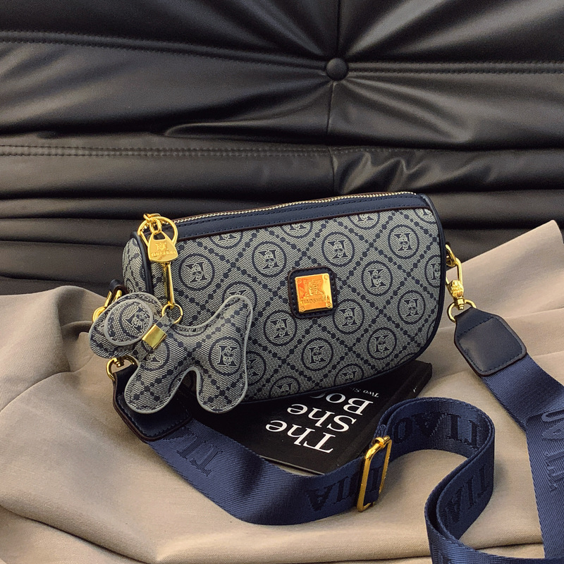 Ženska torbica u stilu sedla, 2025 novi model, vrhunski dizajn, torba preko ramena ili crossbody s širokim remenom