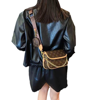 Gutiko 2024 Korejskog stila sedlast torba s lancem, blok boja, crossbody torba