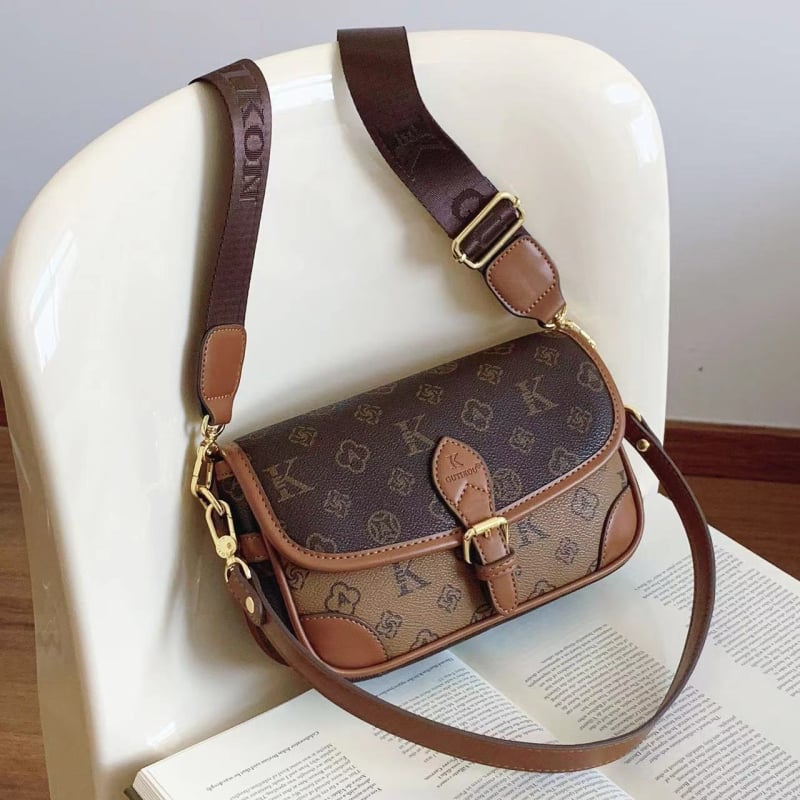 Ženska torbica iz serije s floralnim uzorkom, velika kapaciteta: Tote torba, Messenger torba, Saddle torba i Crossbody torba