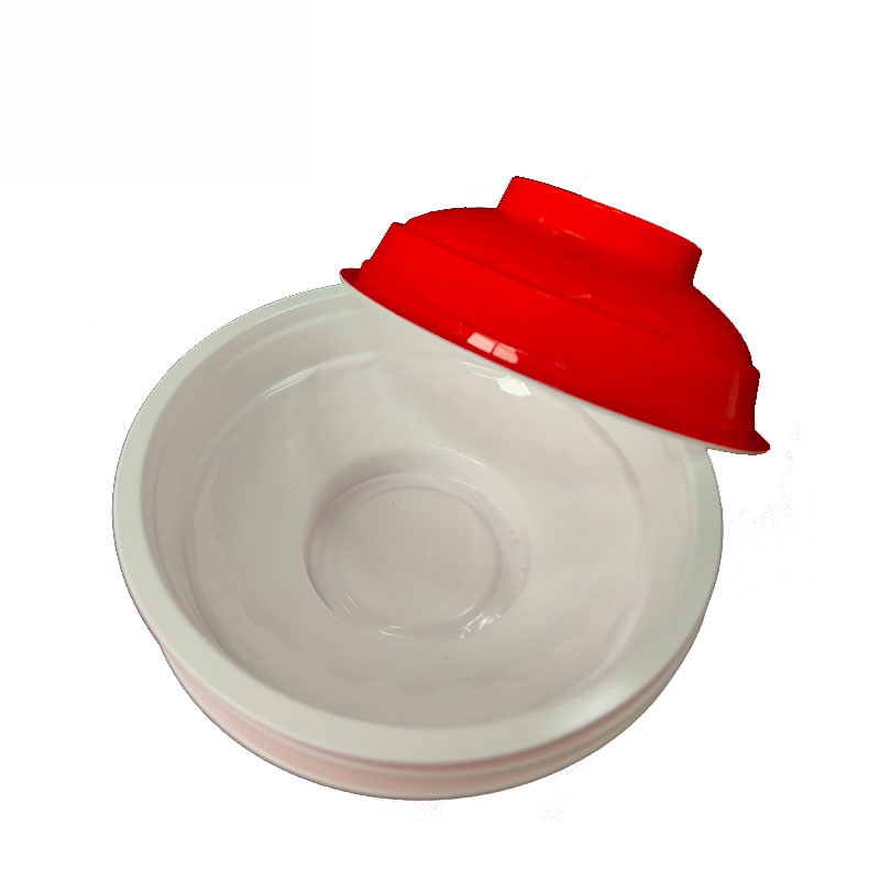 Vas plastic pentru porci gătit la foc mic cu varză murată, cutie pentru prânz, compatibil cu microunde, stil retro lux discret