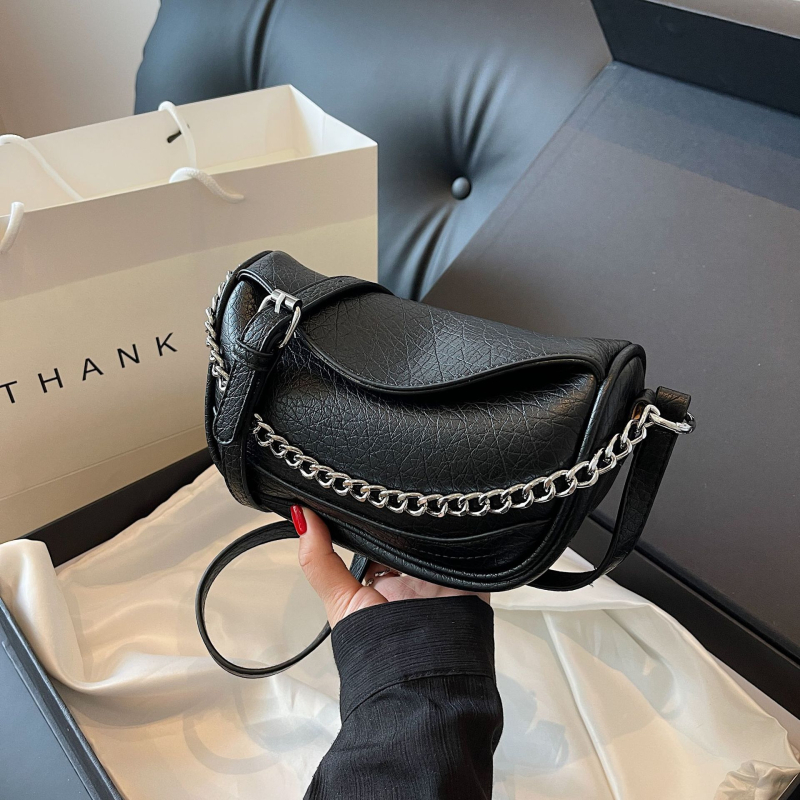 Mala ženska PU kožna crossbody torba, oblik sedla, svakodnevna upotreba