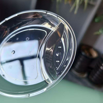 Farfurie de plastic transparentă rezistentă la temperaturi înalte, cu compartimente, de unică folosință, farfurie pentru dips, farfurie mică