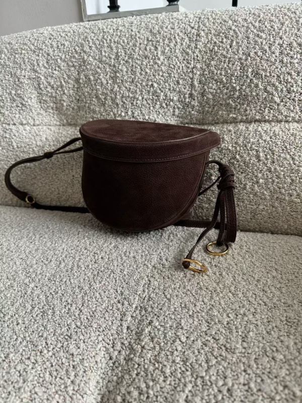 ALA*Ia Torba od nubuka prvog sloja, Kožna Sedlasta torba preko Ramena, Mala pazuh torba u obliku polumjeseca, Pojasna torba, Crossbody torba