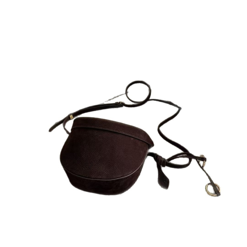 ALA*Ia Torba od nubuka prvog sloja, Kožna Sedlasta torba preko Ramena, Mala pazuh torba u obliku polumjeseca, Pojasna torba, Crossbody torba