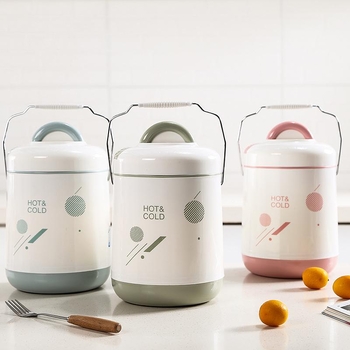 Cutie termică pentru prânz cu interior din sticlă, design cu mai multe straturi, mâner