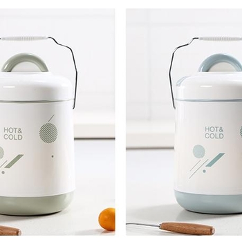 Cutie termică pentru prânz cu interior din sticlă, design cu mai multe straturi, mâner