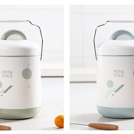 Cutie termică pentru prânz cu interior din sticlă, design cu mai multe straturi, mâner
