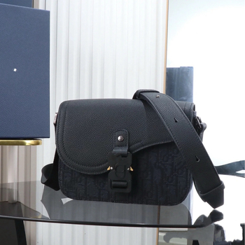 Sedlovita torba od teleće kože i platna s preklopom, messenger stil, za rame ili crossbody