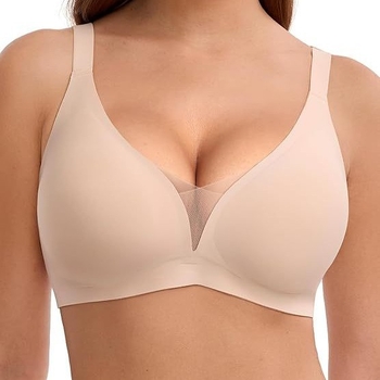 Meka podrška, bezšavni, duboki V s mrežastim materijalom, push-up efekt, stražnji dio u obliku slova U, bez žica
