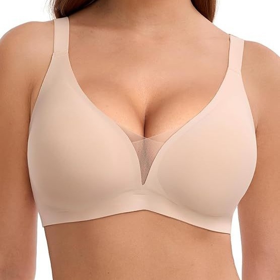 Meka podrška, bezšavni, duboki V s mrežastim materijalom, push-up efekt, stražnji dio u obliku slova U, bez žica