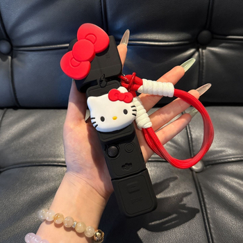 Silikonska zaštitna futrola za DJI Pocket 3, slatka mašna, stil K-cat, zaštita od ogrebotina tijela kamere s gimbalom