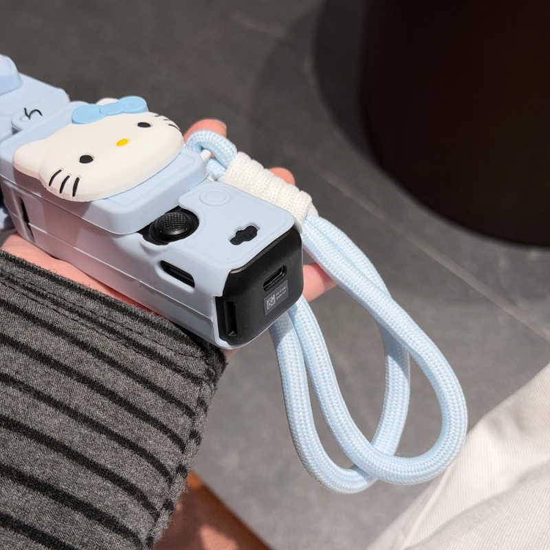 Silikonska zaštitna maska plavog mačjeg motiva za DJI Pocket 3, otporna na ogrebotine