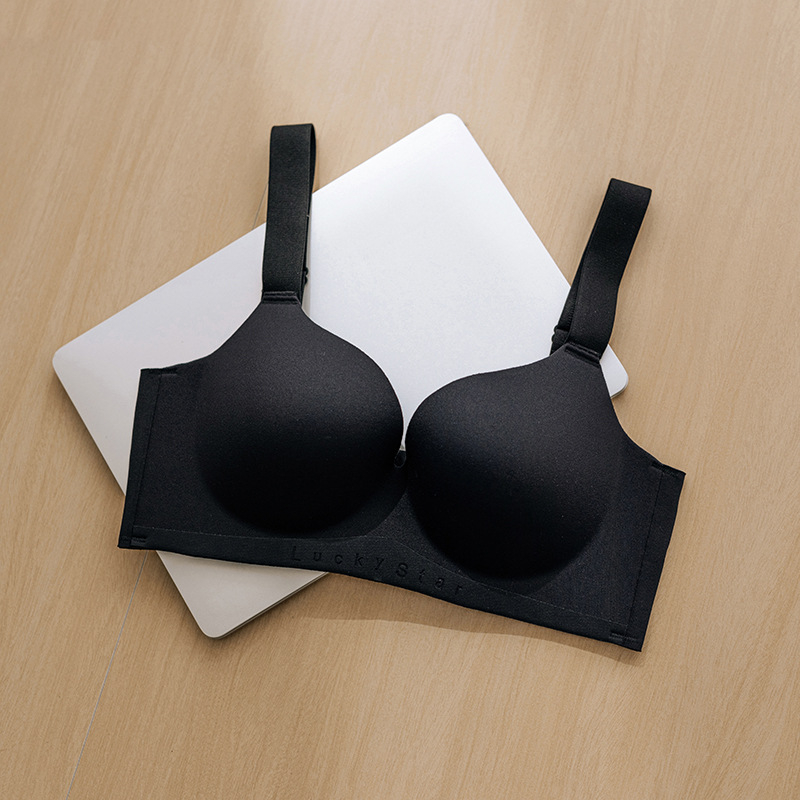 Plus-size bešični push-up grudnjak za žene, bez žice, bez šavova, bočna podrška
