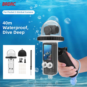 BRDRC ochranný kryt pre DJI Osmo Pocket 3 gimbal kameru – vodotesné ponorné puzdro do 40 m