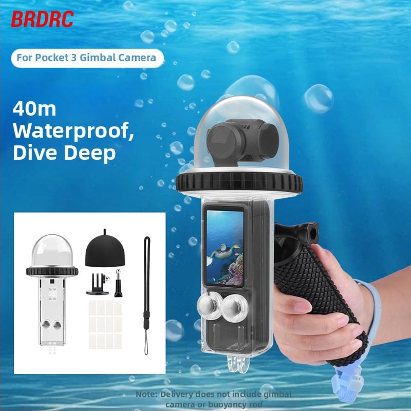 BRDRC ochranný kryt pre DJI Osmo Pocket 3 gimbal kameru – vodotesné ponorné puzdro do 40 m