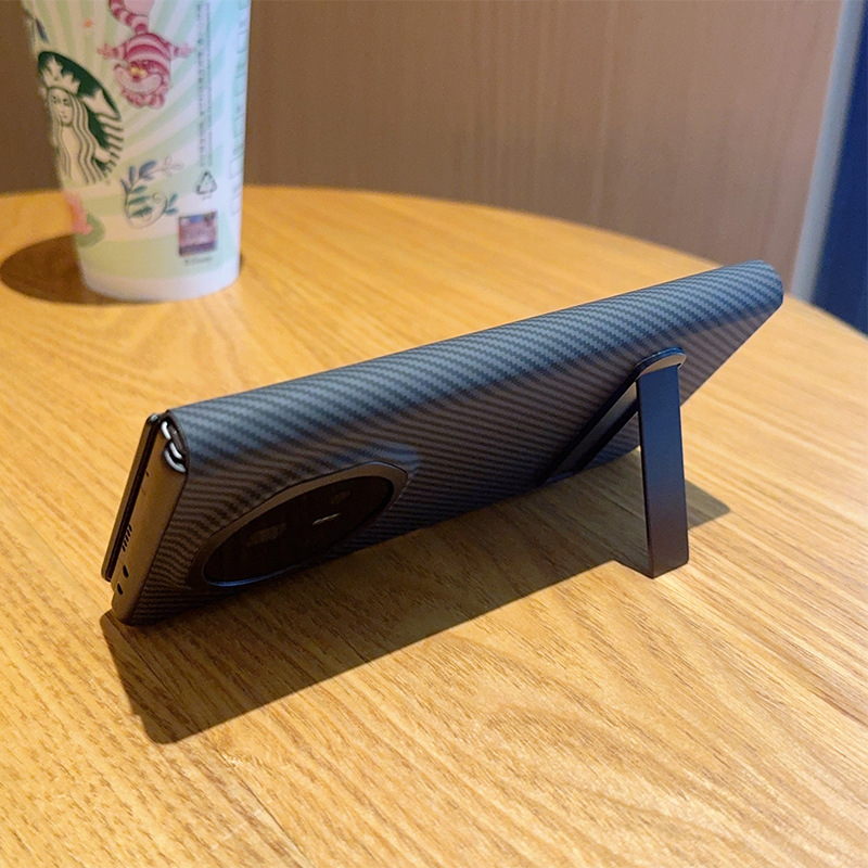Huawei Mate Xs sklopiva futrola za telefon sa stalkom, futrola od sintetičke kože s karbonskim vlaknima