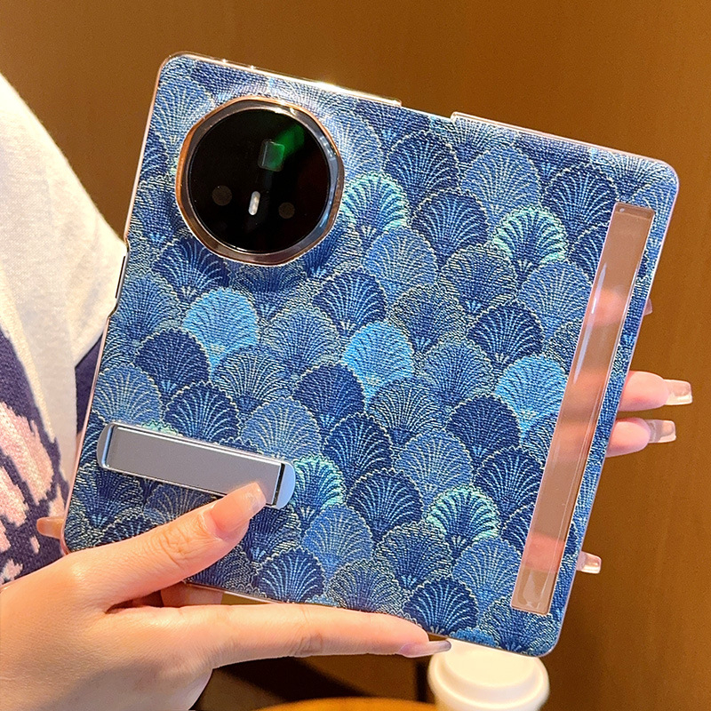 Huawei Mate Xs sklopiva futrola za telefon sa stalkom, futrola od sintetičke kože s karbonskim vlaknima