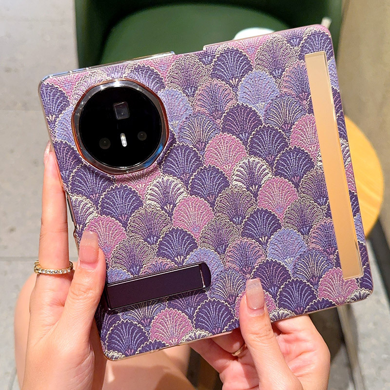 Huawei Mate Xs sklopiva futrola za telefon sa stalkom, futrola od sintetičke kože s karbonskim vlaknima