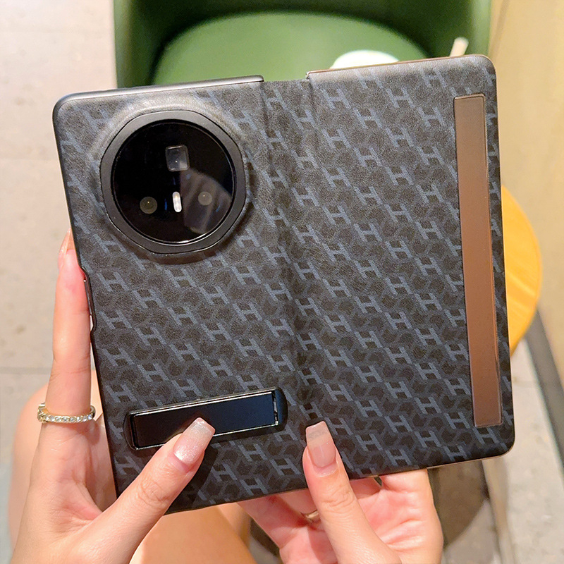 Huawei Mate Xs sklopiva futrola za telefon sa stalkom, futrola od sintetičke kože s karbonskim vlaknima