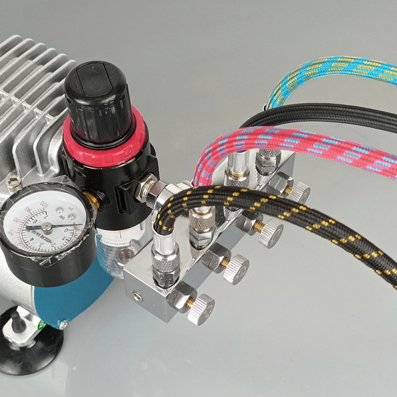 Kit adaptor aer pentru pompă de aer și pistol de pulverizare, cu conector furtun de aer de 8 direcții
