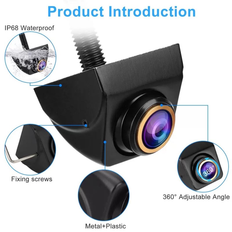Jetpeak 170° AHD 720P фишай камера за задно виждане на автомобил с нощно виждане