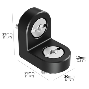 Feichao L-oblik držač pan/tilt s 90° proširenjem i 180° konverzijom kuta za kameru/monitor/prijenos videa, aluminijska legura, nosivost 2–5 kg