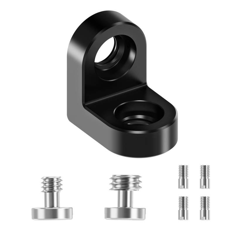 Feichao L-oblik držač pan/tilt s 90° proširenjem i 180° konverzijom kuta za kameru/monitor/prijenos videa, aluminijska legura, nosivost 2–5 kg