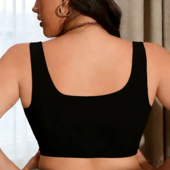 Plus-size grudnjak s prednjim kopčanjem, push-up, potpuno šalice s umetkom, protiv opuštanja, bočna potpora, prozračan materijal