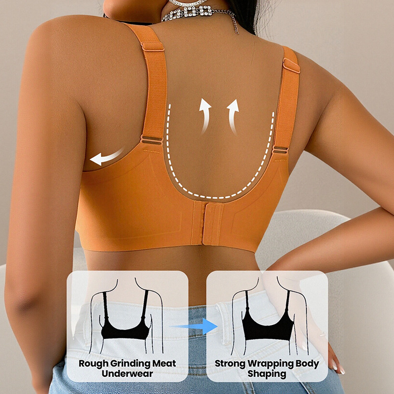 Plus veličine bezšiven push-up grudnjak za žene, anti-sag, puna čašica, s pjenastim jastučićima