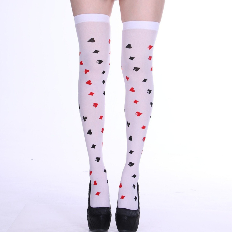 Čarape do koljena s printom lubanje za cosplay