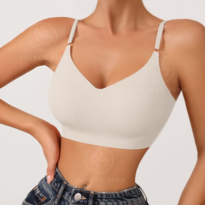 Bešavni grudnjak od Ice Silk za male grudi, bez žice, push-up, podesivi stražnji dio, žensko donje rublje