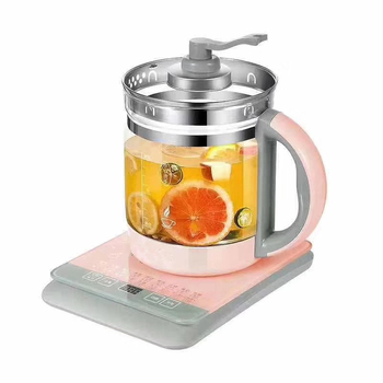 Ceainic de wellness multifuncțional cu corp din sticlă, panou tactil din sticlă, menținere temperatură presetată, fierbere ceai, capacitate 1,5–2 L, 800 W