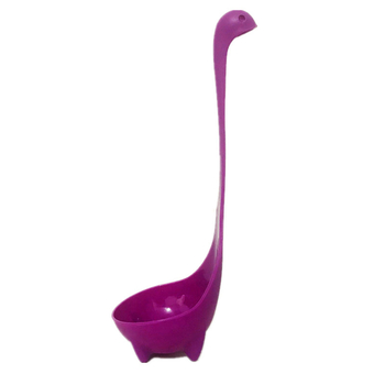 Set din plastic cu mâner lung, pentru agățare; lingură de supă cu monstrul Loch Ness; lingură mare pentru terci ce poate sta în picioare; set de trei piese