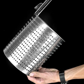 Colander din oțel inoxidabil gros pentru fiert paste, cu coș de strecurare încorporat