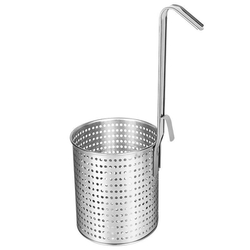 Colander din oțel inoxidabil gros pentru fiert paste, cu coș de strecurare încorporat