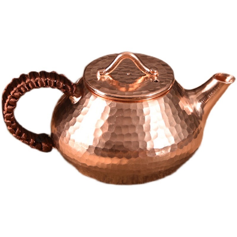 Ceainic din cupru, lucrat manual, pentru ceai Kung Fu – set de ceai și accesorii