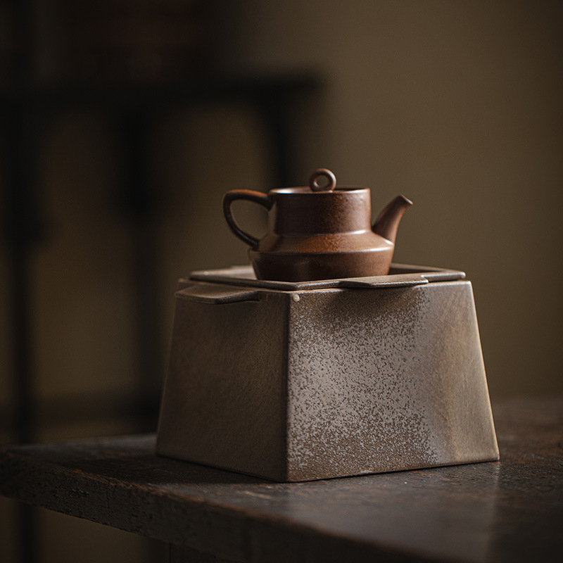 Yinchuantang set Kung Fu de ceai: vas pentru infuzie uscată, recipient ceramic gros pentru apă, accesorii pentru ceremonia ceaiului, bol de apă