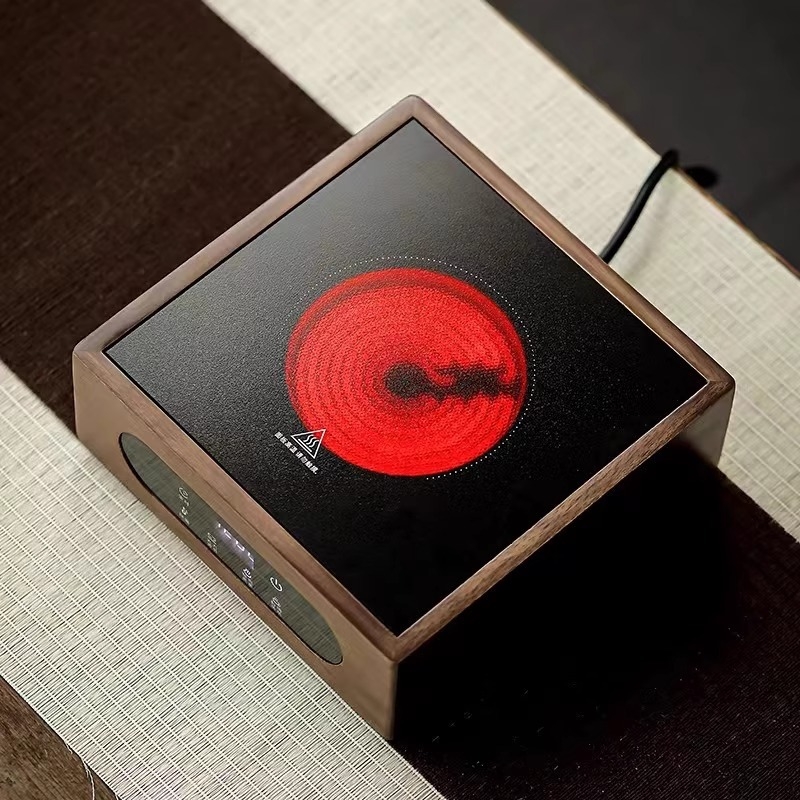 Set de ceainic ceramic electric pentru uz casnic, cu ceainic din sticlă rezistentă la temperaturi