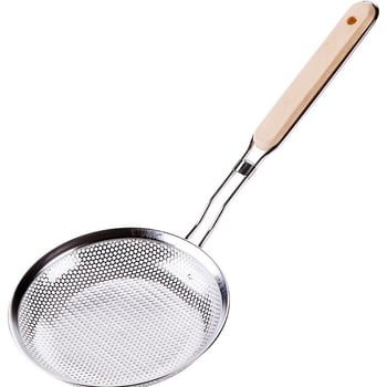 Lingură-filtru din oțel inoxidabil, mare, pentru hot pot și prăjit, sită groasă și adâncă