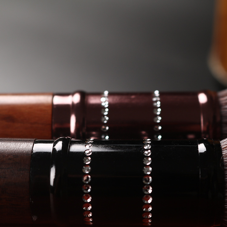 Accesorii pentru ceremonia ceaiului: perie de întreținere a ceainicului și perie pentru tava de ceai, ebony și rosewood