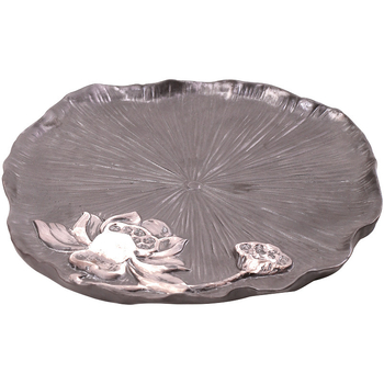 Tavă de ceai ceramică mică, în formă de frunză de lotus, stil retro, suport pentru ceainic, set Kung Fu de ceai, infuzare uscată