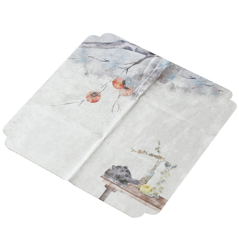 Prosop de ceai în stil chinezesc, velur - absorbent pentru ceainic și față de masă pentru ceai