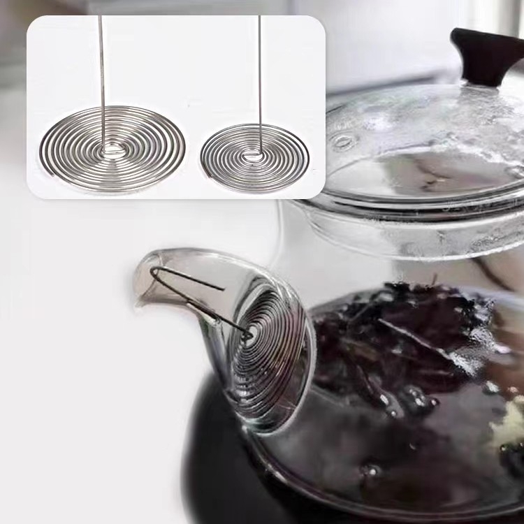 Filtru din oțel inoxidabil pentru gură de ceainic, infuzor cu arc pentru frunze de ceai