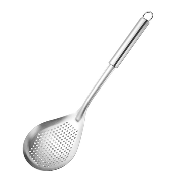 Lingură din oțel inoxidabil, sită mare pentru tăiței și găluște, filtru gros pentru prăjit în bucătărie